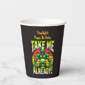 Kreative Alien Kunst zum Ausdruck des Interesses Pappbecher (Rückseite)