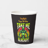 Kreative Alien Kunst zum Ausdruck des Interesses Pappbecher (Vorderseite)