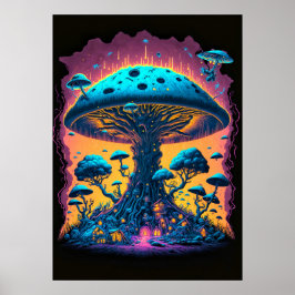 Kreative, andere Welt psychedelische Pilzkunst Poster