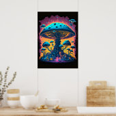 Kreative, andere Welt psychedelische Pilzkunst Poster (Küche)
