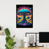 Kreative, andere Welt psychedelische Pilzkunst Poster (Heimbüro)