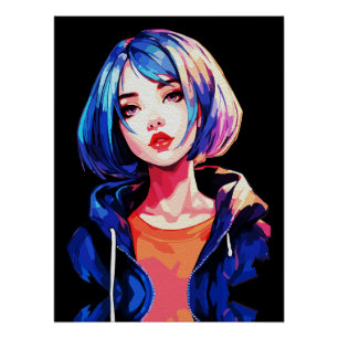 Kreative Anime-Wandkunst   Mädchen 05 Poster