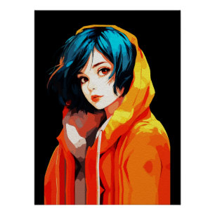 Kreative Anime-Wandkunst   Mädchen 07 Poster