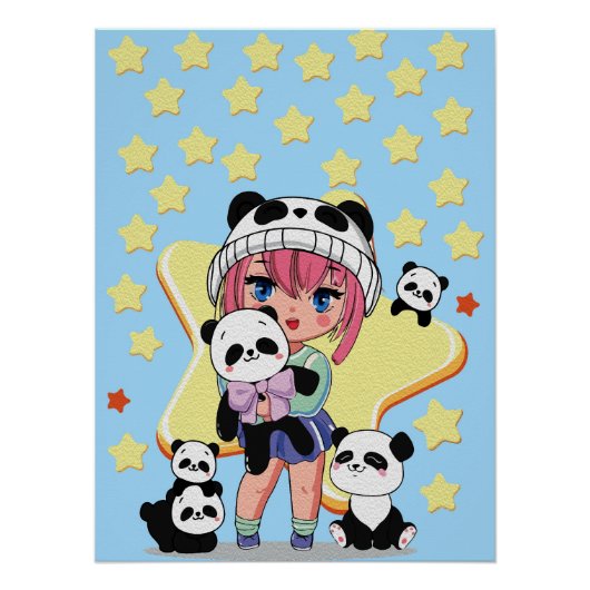 Kreative Anime-Wandkunst | Mädchen 19 Poster (Vorderseite)