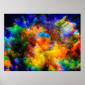 Kreative Anordnung der Fraktal-Elemente, Beleuchte Poster (Vorne)