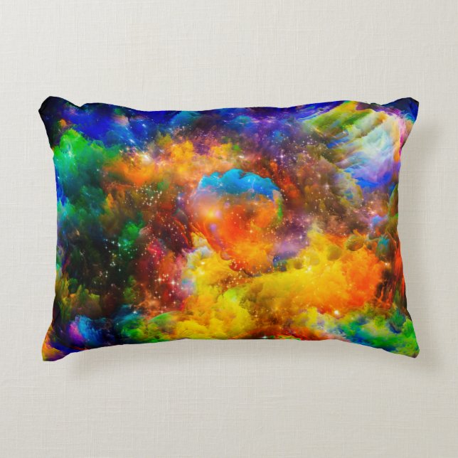 Kreative Anordnung der Fraktal-Elemente, Beleuchtu Dekokissen (Vorderseite)