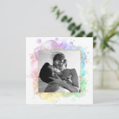 *~* Kreative AR18 Künstlerische Foto-DUSCHE Einladung (Stehend Vorderseite)