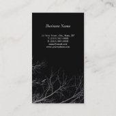 Kreative B&W Geschäftskarte der Baum-Silhouetten Visitenkarte (Rückseite)