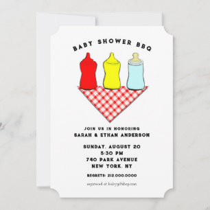 Kreative Baby Shower BBQ Einladung