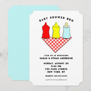 Kreative Baby Shower BBQ Einladung