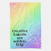 Kreative Bäcker sind selten Tidy Rainbow Geschirrtuch (Vertikal)