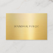 Kreative Berufliche Vorlage Modernes Gold Look Visitenkarte (Vorderseite)