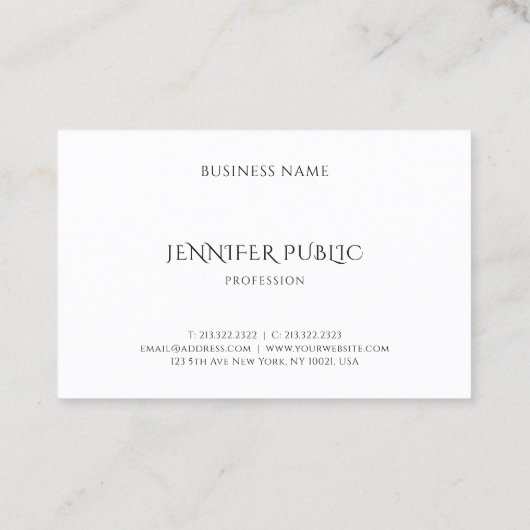 Kreative Berufliche Vorlage Modernes Gold Look Visitenkarte (Rückseite)