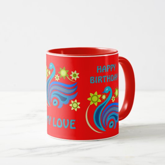 KREATIVE BIRD-TASSE ZUR VORSTELLUNG IHRER LIEBE TASSE (VorderseiteRechts)