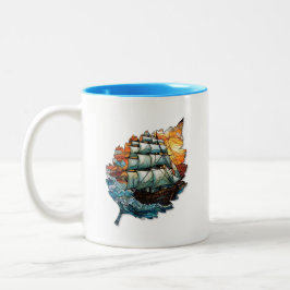 Kreative Blatt-Tasse für Kaffee oder Tee Zweifarbige Tasse