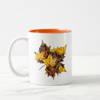 Kreative Blatt-Tasse für Kaffee oder Tee Zweifarbige Tasse