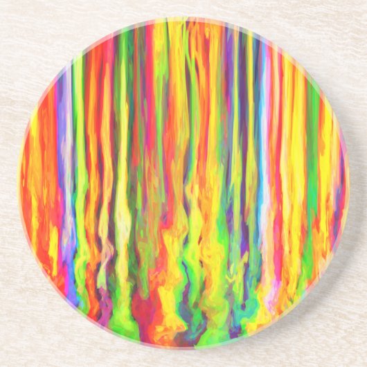 Kreative Bratenfett-Farbe streift abstrakte Kunst Sandstein Untersetzer (Vorne)