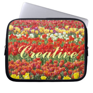 Kreative Büro-Laptoptasche Tulpen Laptopschutzhülle