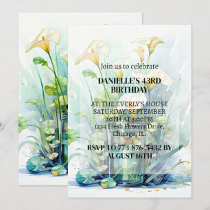 Kreative Calla-Lilien-Blumen-Kunst-Geburtstagsfeie Einladung