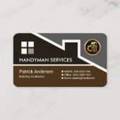 Kreative Dachdeckerkonstruktion für Gebäude Visitenkarte (Vorderseite)