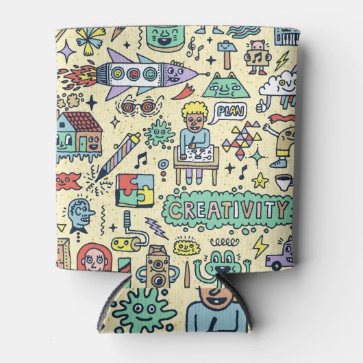 Kreative Doodles: Set Spaß Dosenkühler (Vorderseite)