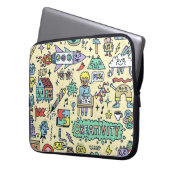 Kreative Doodles: Set Spaß Laptopschutzhülle (Vorderseite Links)
