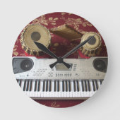 Kreative Ecke: Musikalisches Band Runde Wanduhr (Vorderseite)