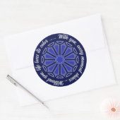 Kreative einfache Farbblumen Geschenk Mutter Vater Runder Aufkleber (Umschlag)