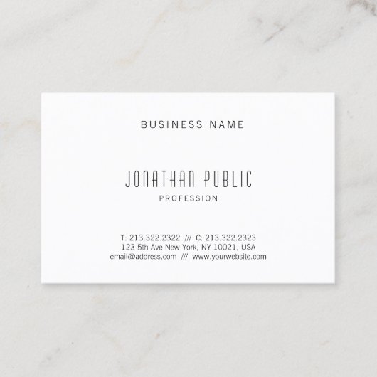 Kreative, einfache, moderne Berufliche Vorlage Visitenkarte (Vorderseite)
