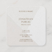 Kreative, einfache Vorlage Minimalistisch Modernes Quadratische Visitenkarte (Rückseite)