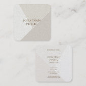 Kreative, einfache Vorlage Minimalistisch Modernes Quadratische Visitenkarte (Vorne/Hinten)