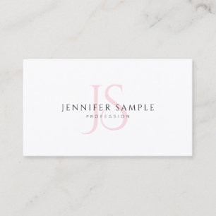 Kreative einfache Vorlage Pink Monogramm Modern Ch Visitenkarte