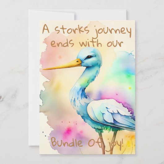 Kreative, einzigartige Einladungen für Babyduschen (Vorderseite)