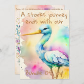 Kreative, einzigartige Einladungen für Babyduschen (Vorne/Hinten)