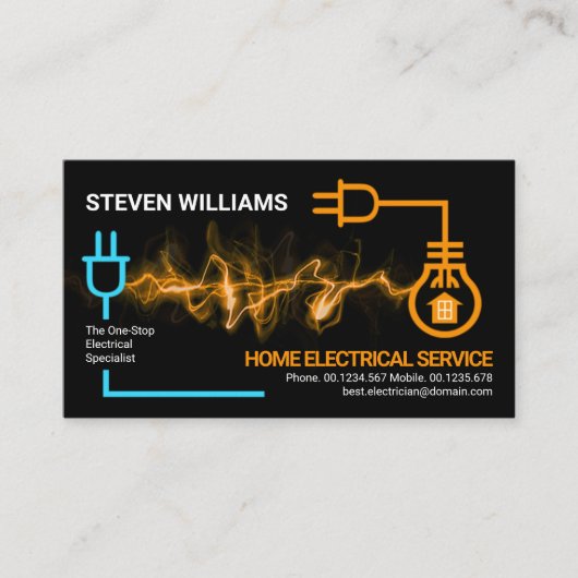 Kreative elektrische Blitzschalttafel Visitenkarte (Vorderseite)