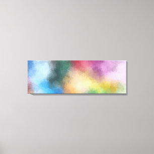 Kreative Farben Moderne Abstrakte Kunst Gelb Rot Leinwanddruck