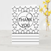 Kreative Farbkarte der Karte Danke 3 (Gelbe Blume)