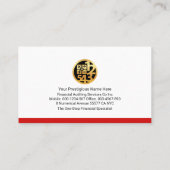 Kreative Finanzbuchhaltungsnummern Visitenkarte (Rückseite)