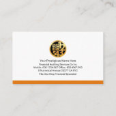 Kreative Finanznummern Buchführung Visitenkarte (Rückseite)