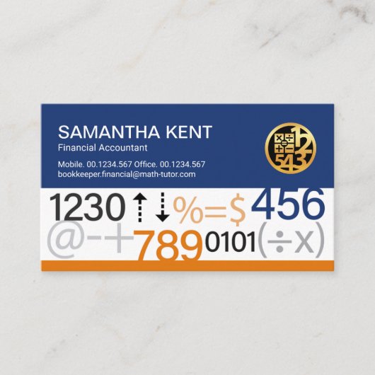 Kreative Finanznummern Buchführung Visitenkarte (Vorderseite)