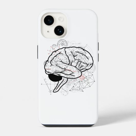 Kreative Gehirn-Kunstwerke mit wissenschaftlichem iPhone Hülle (Rückseite)