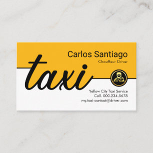 Kreative gelbe Taxi-Service-Linie Visitenkarte