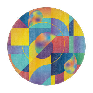 Kreative Geometrie: Abstrakte Vintage-Cover. Schneidebrett