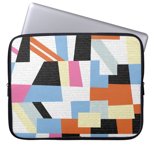 Kreative Geometrie: Längenmuster Laptopschutzhülle (Vorderseite)