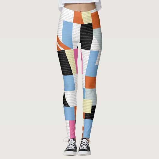 Kreative Geometrie: Längenmuster Leggings (Vorderseite)