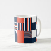 Kreative Geometrie: Modernes Nahtloses Design Kaffeetasse (VorderseiteRechts)