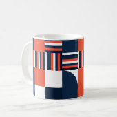 Kreative Geometrie: Modernes Nahtloses Design Kaffeetasse (Vorderseite Links)