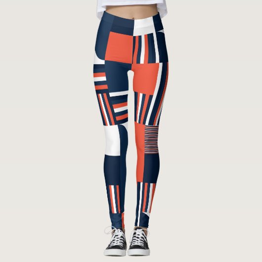Kreative Geometrie: Modernes Nahtloses Design Leggings (Vorderseite)