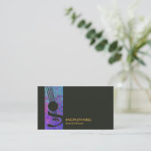 Kreative Gitarren-stilvoller blauer Visitenkarte (Stehend Vorderseite)