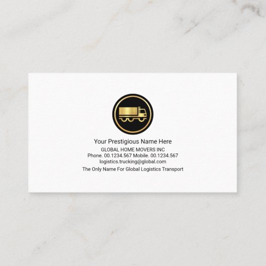 Kreative globale Importverbindungen Visitenkarte (Rückseite)